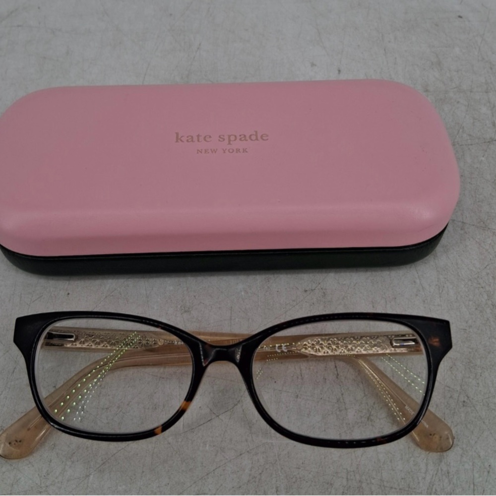 Kate Spade Tortoise Glasses with Pink Case